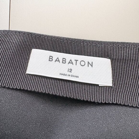 Aritzia Babaton Hopper Faux Suede Mini Skirt Black Size 12 - Picture 7 of 8